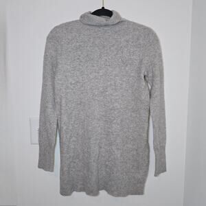 Womens 100% Cashmere Mock Neck SweaterSize S Long Sleeve Gray